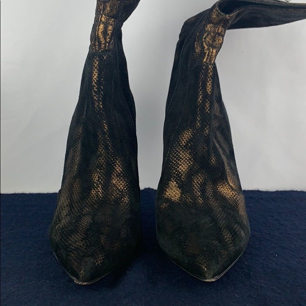 Via Spiga Copper Snake Stiletto Booties - Picture 2 of 5